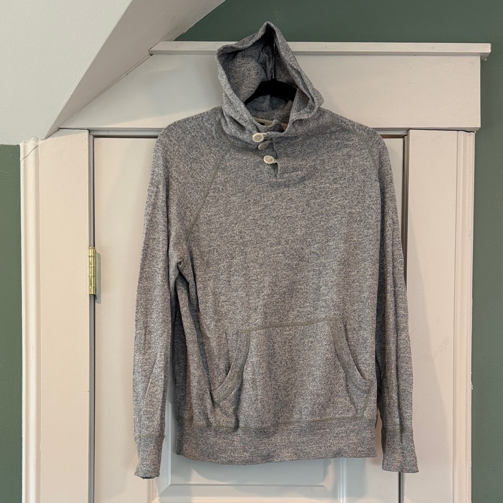 J. Crew Heather Gray Button-Up Sweater